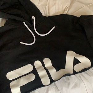 FILA black cropped hoodie